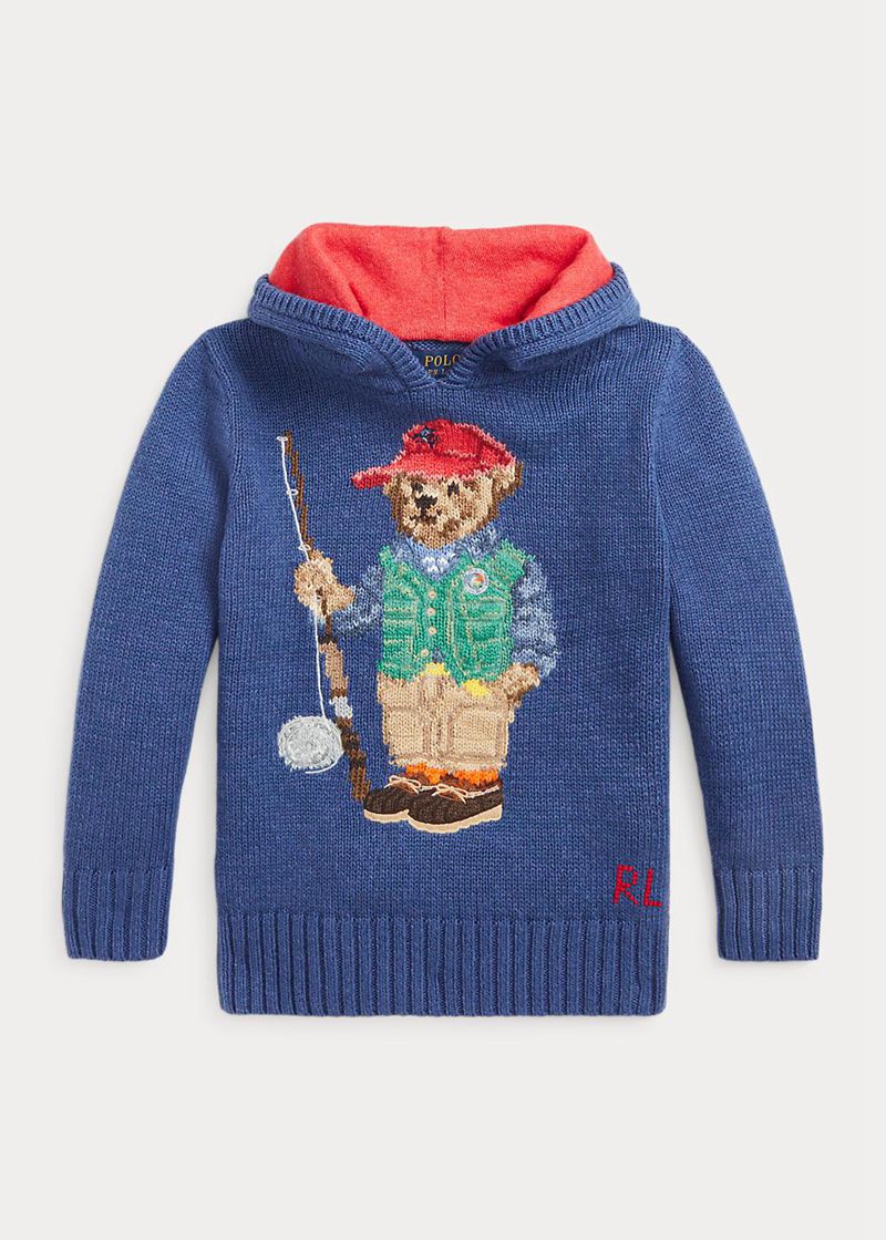 Sueter Ralph Lauren Niño 1.5-6 Años Polo Bear Cotton Sin Capucha Jumper Chile Azules JHBLN-0712